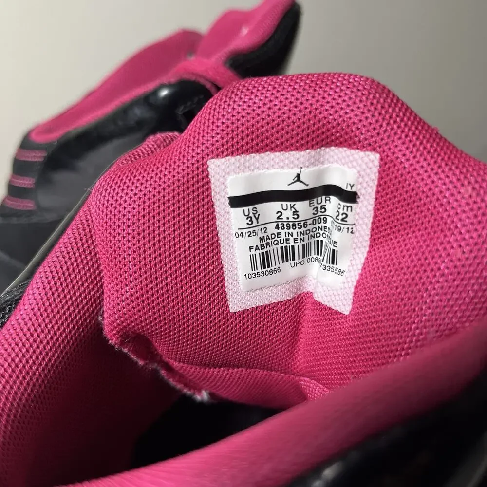 2013 Nike Air Jordan SC1 Black/Dynamic Blue/Vivid Pink Youth Shoes Size 3Y Retro